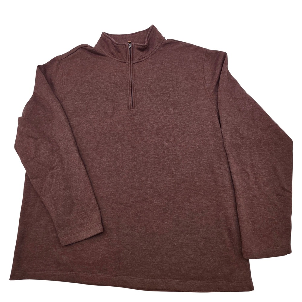 Cabincore Redmond 1/4 Zip Pullover Men 2XL Brown Heathered Long Sleeve Street